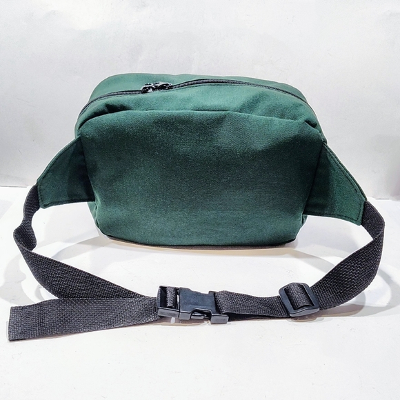 Vintage Fanny Waist Pack Crossbody Bag Green Cordura Moose Bear Tapestry Med Lrg - Picture 2 of 11